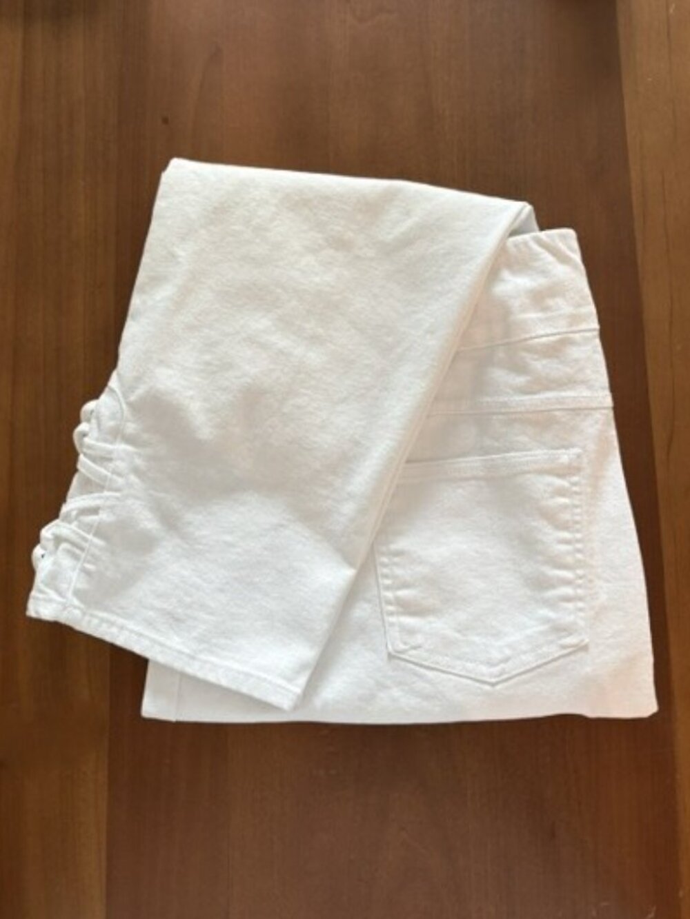 Ruby Rd. White Cotton Ankle Pants with Cuff Ties